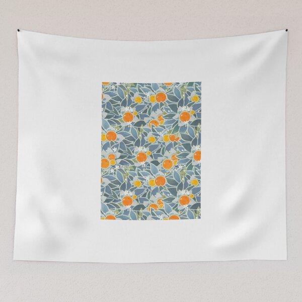 Item preview, oranges and leaves vintage pattern designed and sold by Maria Khersonets.