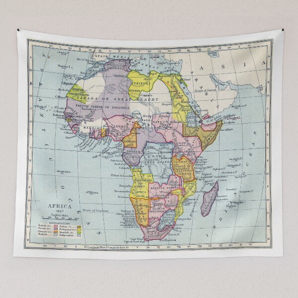 Artikelvorschau, Vintage Karte von Afrika (1897) entworfen und verkauft von BravuraMedia.