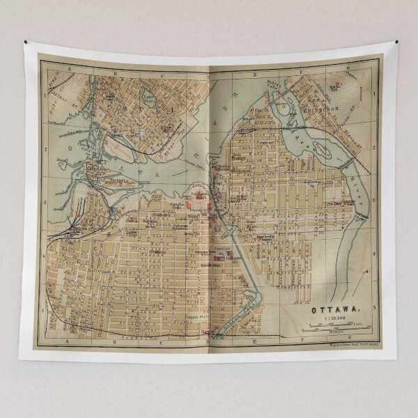 Item preview, Vintage Map of Ottawa Canada (1894) designed and sold by BravuraMedia.