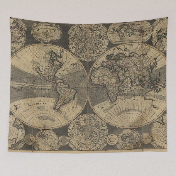 Item preview, Vintage Map of The World (1702) 3 designed and sold by BravuraMedia.