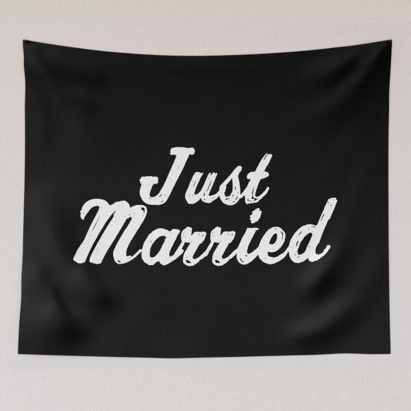 Item preview, Just Married (White Text) designed and sold by PingusTees.