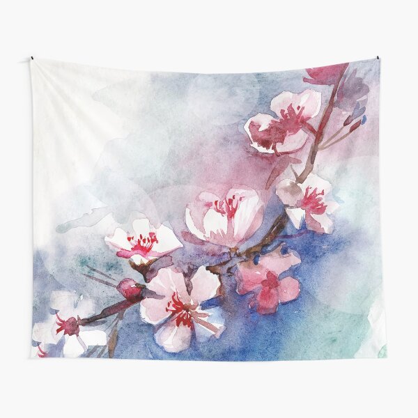 Watercolor Flowers Tapestry
