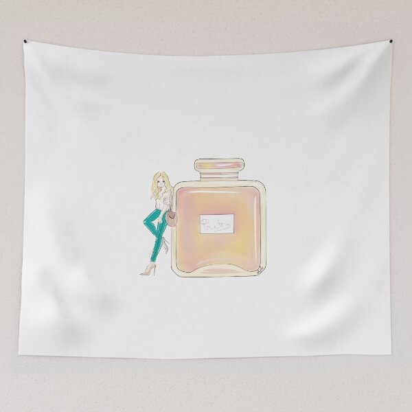 Item preview, denim girl and parfum bottle designed and sold by eligart.
