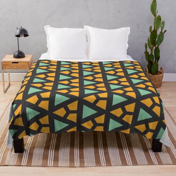 Item preview, Green triangles and other shapes pattern designed and sold by lalylaura.