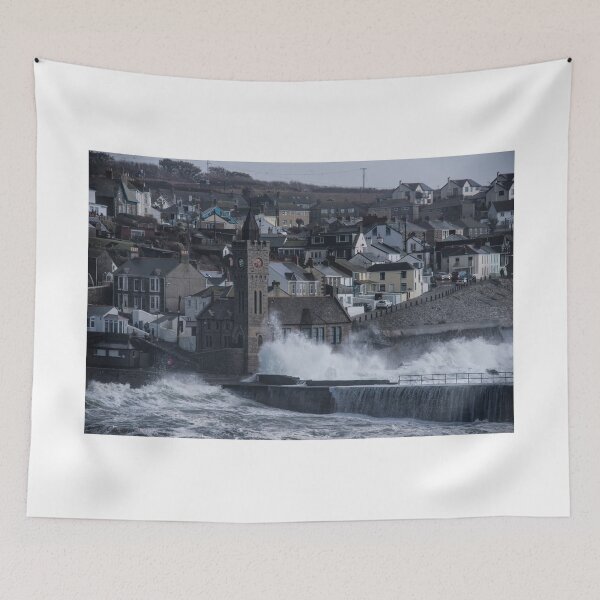 Item preview, storm-Imogen at Porthleven Clock Tower Cornwall designed and sold by kathleenjean.