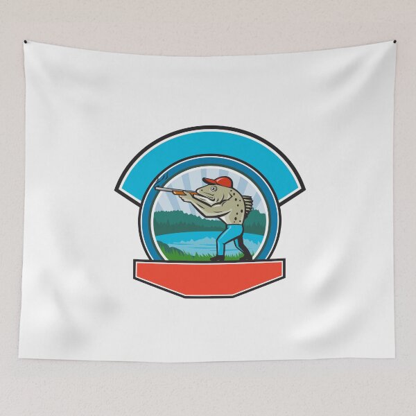 Item preview, Sea Trout Hunter Shooting Circle Retro designed and sold by patrimonio.