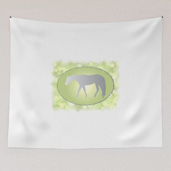 Item preview, Silver Western Pleasure Horses on Green Brokeh  designed and sold by BarbieC.