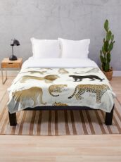 Wilde Katzen Fleecedecke