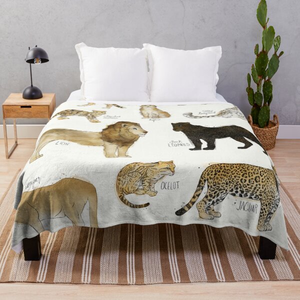 Wild Cats Throw Blanket