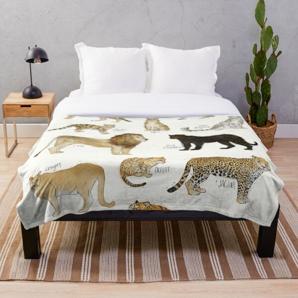 Wild Cats Throw Blanket