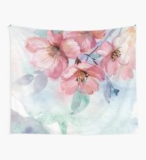 Aquarell Blumen Wandbehang
