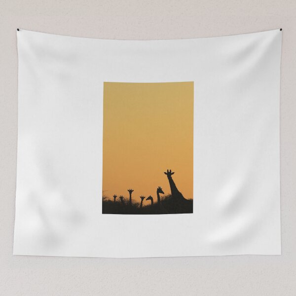 Item preview, Giraffe Silhouette - African Wildlife Background - Majestic Colors in Nature designed and sold by LivingWild.