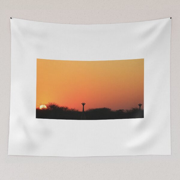 Item preview, Giraffe Silhouettes - African Wildlife Background - Beauty of Life designed and sold by LivingWild.