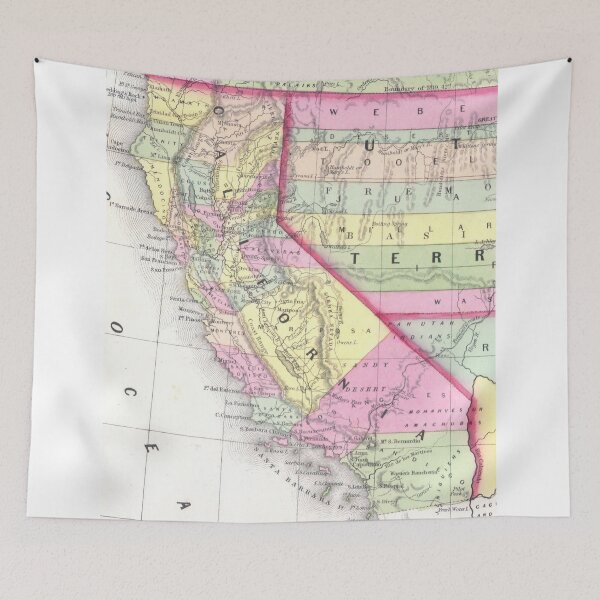 Item preview, Vintage Map of California (1853) designed and sold by BravuraMedia.