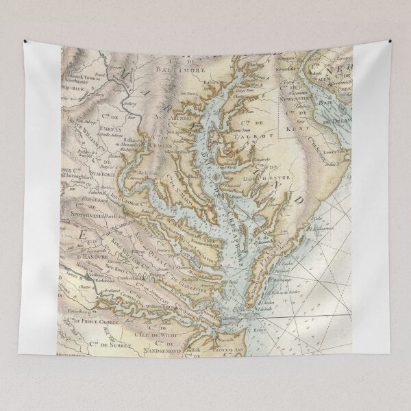 Item preview, Vintage Map of The Chesapeake Bay (1778) 2 designed and sold by BravuraMedia.
