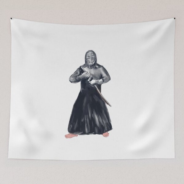 Item preview, Kendoka Kendo Swordsman Watercolor designed and sold by patrimonio.