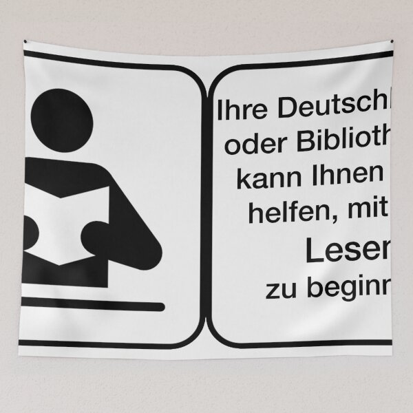 Item preview, Warnung Lesen Deutsch Deutschlehrerin Bibliothekarin designed and sold by Netsrotj.