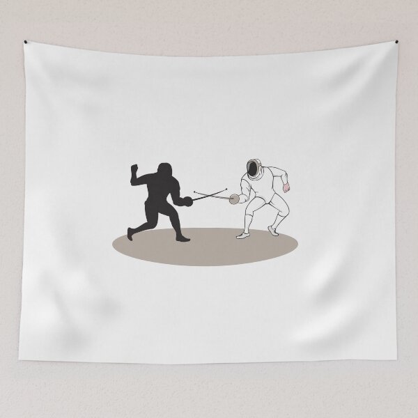 Item preview, Swordsmen Fencing Isolated Cartoon designed and sold by patrimonio.
