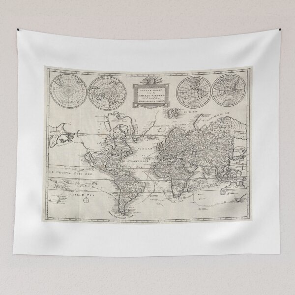 Item preview, Vintage Map of The World (1786) designed and sold by BravuraMedia.