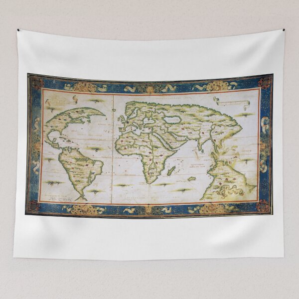 Item preview, Vintage Map of The World (1566) designed and sold by BravuraMedia.