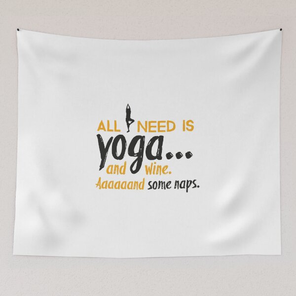 Item preview, All you need is yoga... and wine. Aaaaaand some naps. designed and sold by nektarinchen.