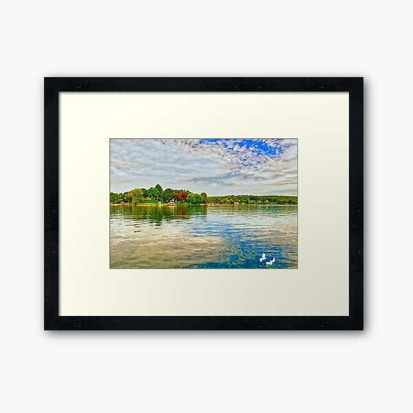 CANDLEWOOD LAKE in Connecticut Framed Art Print