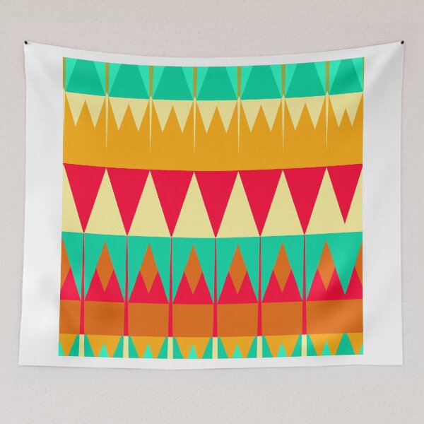 Item preview, Triangles and other retro colors shapes designed and sold by lalylaura.