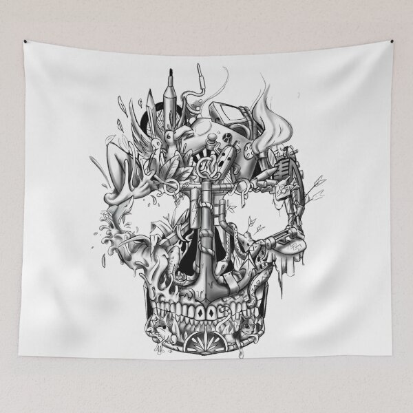 Item preview, "All skull" designed and sold by HACHASKETCH.