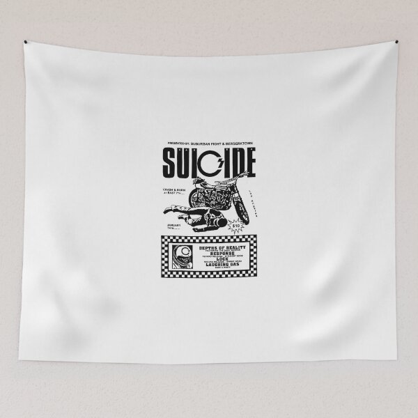 Item preview, Suicide stuntman bike vintage poster designed and sold by GuitarManArts.