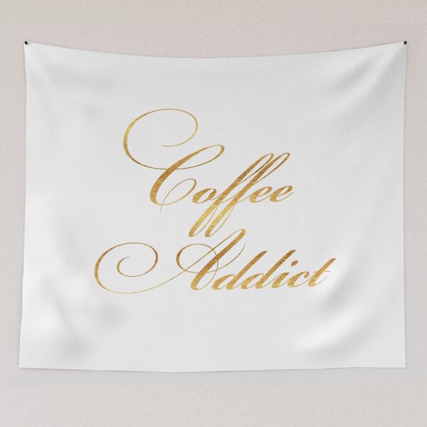 Item preview, Coffee Addict Gold Faux Foil Metallic Glitter Funny Quote  designed and sold by SilverSpiral.