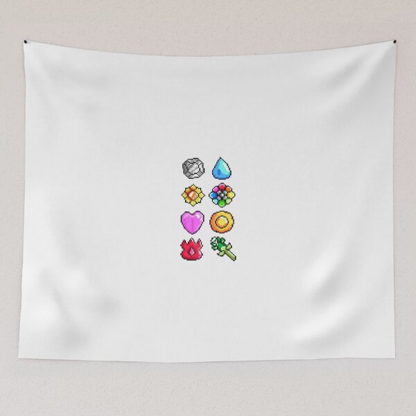 Aperçu de l'œuvre Badges Pokémon Kanto Allover Imprimer créée et vendue par bearbot.