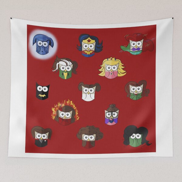 Item preview, Nerd Girl (Owls) - Red designed and sold by Danielle Keltner.