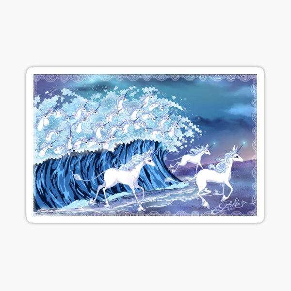 Unicorns in the Sea Sticker