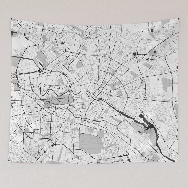 Item preview, Berlin Map Gray designed and sold by HubertRoguski.