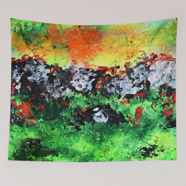 Item preview, Fiery sun over winter mountains designed and sold by George Hutton Hunter.