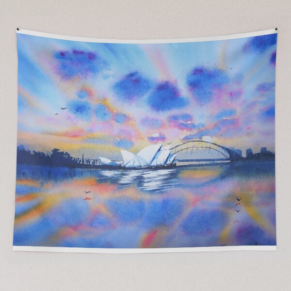 Item preview, opera house and harbour bridge sydney australian scenic designed and sold by Antuanelle.