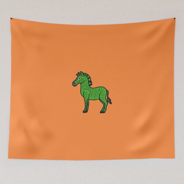 Item preview, Green Zebra with Black Stripes designed and sold by Grifynne.