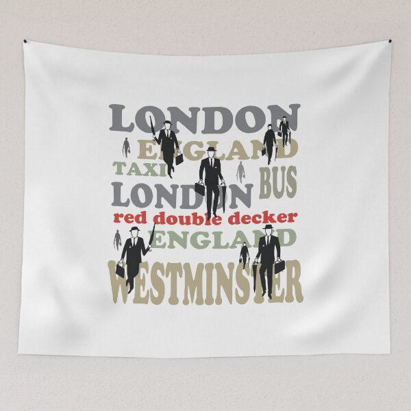 Item preview, Stylish London lettering design with business executives designed and sold by Al Benge - NZ & Australian Art.