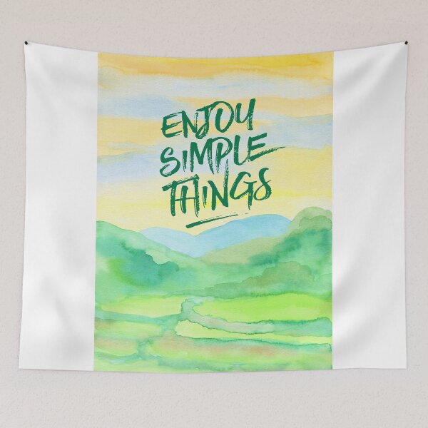 Item preview, Enjoy Simple Things Rice Paddies Watercolor Painting designed and sold by Beverly Claire Kaiya.