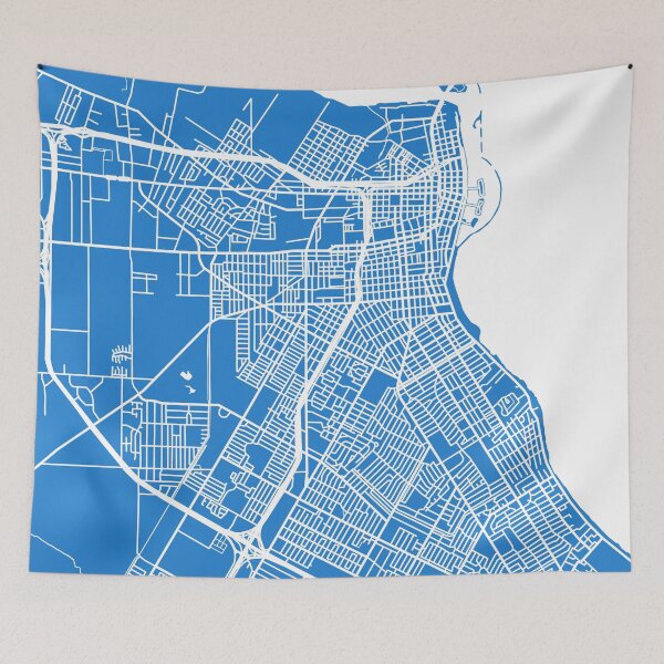 Item preview, Corpus Christi Map - Light Blue designed and sold by CartoCreative.
