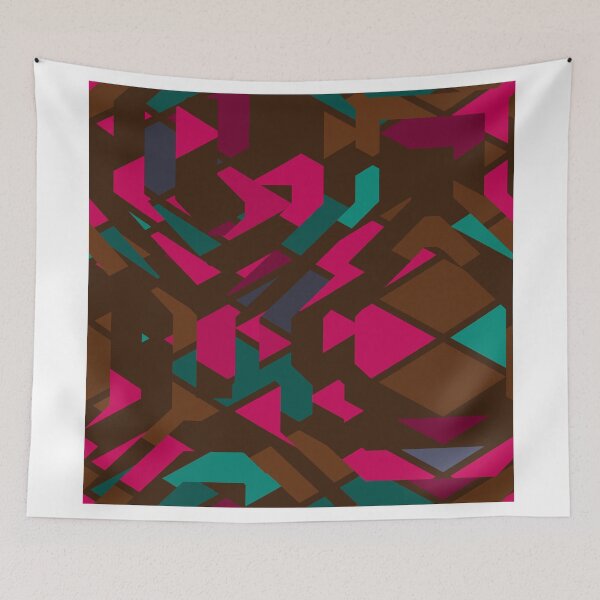 Item preview, Brown pink blue shapes designed and sold by lalylaura.