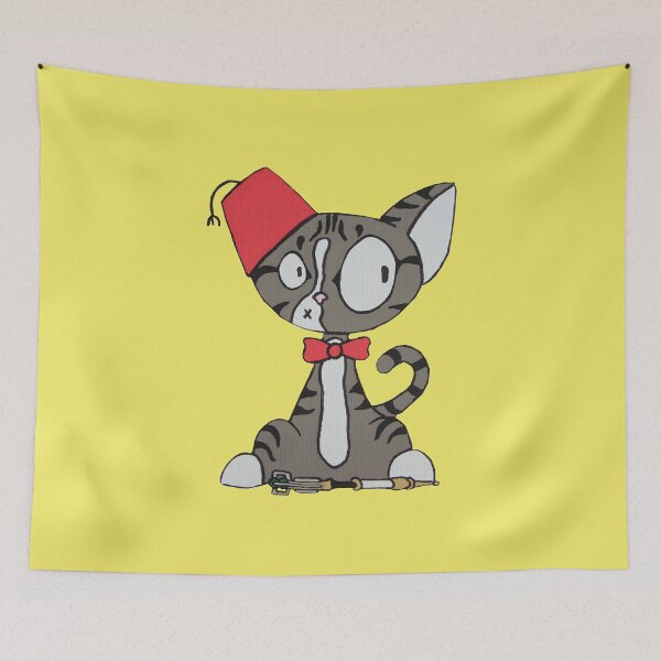 Item preview, fez cat designed and sold by Aartcreations.
