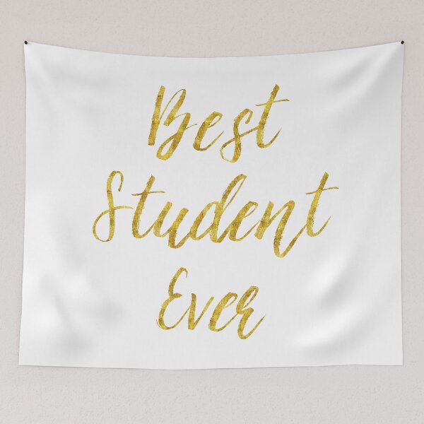 Item preview, Best Student Ever Gold Faux Foil Metallic Glitter Inspirational Quote  designed and sold by SilverSpiral.