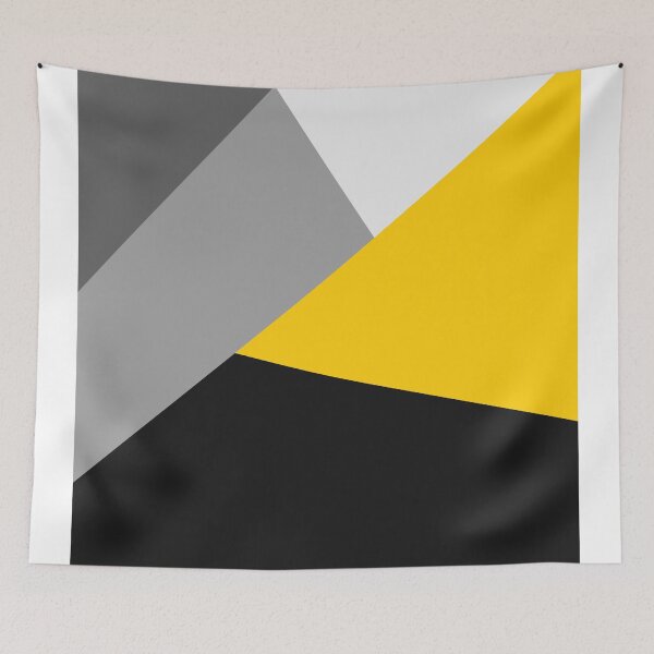 Item preview, Simple Modern Gray Yellow and Black Geo designed and sold by Blkstrawberry.