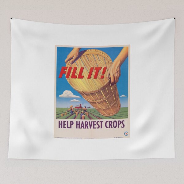 Item preview, Fill it! Help Harvest Crops - Vintage WW2 Propaganda Poster  designed and sold by 321Outright.