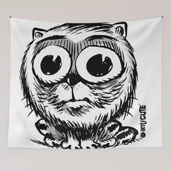 Item preview, big eyes small black and white cat designed and sold by anticute.