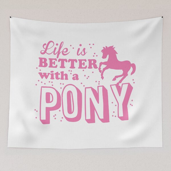 Item preview, Life is better with a pony (pink) designed and sold by jazzydevil.