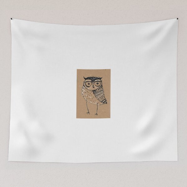 Item preview, owl in glasses designed and sold by main.