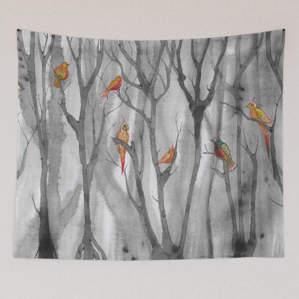 Item preview, orange birds designed and sold by melaniedann.