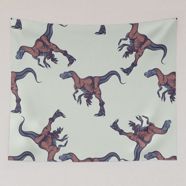 Item preview, Hand drawn seamless pattern with dinosaur designed and sold by yelenayefimova.